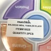 Munchkin 3 Munchkin Balanced Meal Toddler Plate 8" New Nursery