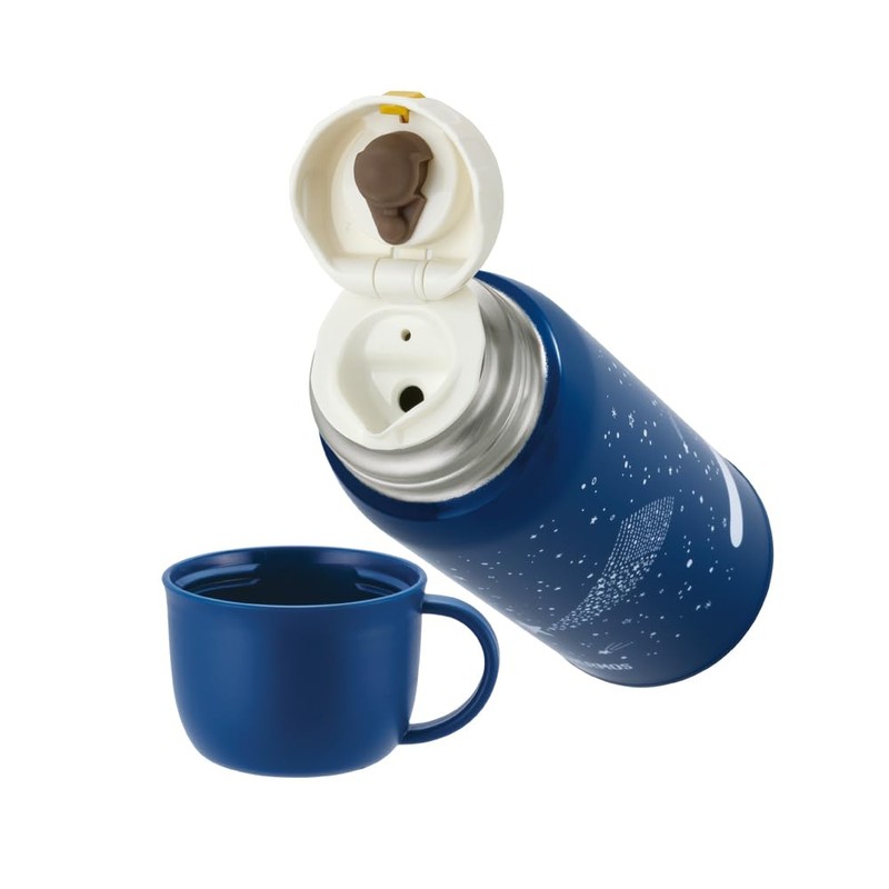 Thermos FJJ-802WF NB Vacuum Insulated 2-Way Bottle, 0.8L/0.83L Navy Blue