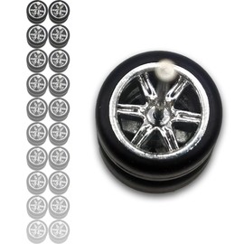 WAVEIST Hot 1/64 Wheels for 1:64 Diecast Model Cars (Silver Electroplated, 10 Sets / 1 Box), Sporty, JDM, Muscle, Off-Road Style Miniature Modified Accessories