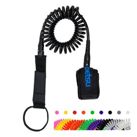 KOETSU Premium Stretch SUP Ankle Safety Rope, 10ft Paddle Board Leash, 7mm Thick Leg Rope, for Longboard, Stand Up Paddle Board, SUP Replacement Leg Rope, 9 Colors for Choose (Red)