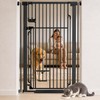 51" Extra Tall Pet Gate with Cat Door, 32-34" Wide