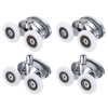 sourcing map 4 Pcs Shower Door Rollers, 23mm Dia ABS