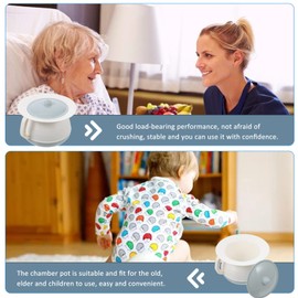 Zerodeko Night Pot Pan Urinal Bottle Plastic Urine Cup with Lid Portable Burp Bowl Heavy Duty for Elderly Children Blue