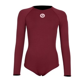 Two Bare Feet Women's 2mm Arabella Neoprene One-Piece Wetsuit – Premium Swim Suit for Surfing, Swimming, Scuba Diving & Water Sports, Flexible, Durable, Multiple Styles (Burgundy, XL)