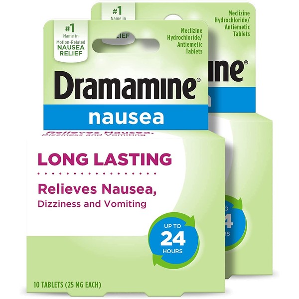Dramamine-N Nausea, Dizziness & Vomiting, 10 Tablets (Pack of 2)