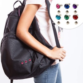 MILISTEN 120 Pcs 8MM Crystal Rivets - Mixed Colors Rhinestone Rivets - Studs Rapid Rivets Spots Studs for Leather Craft DIY Making