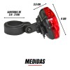 Lampara Trasera Para Bicicleta 5 Leds Luz Roja