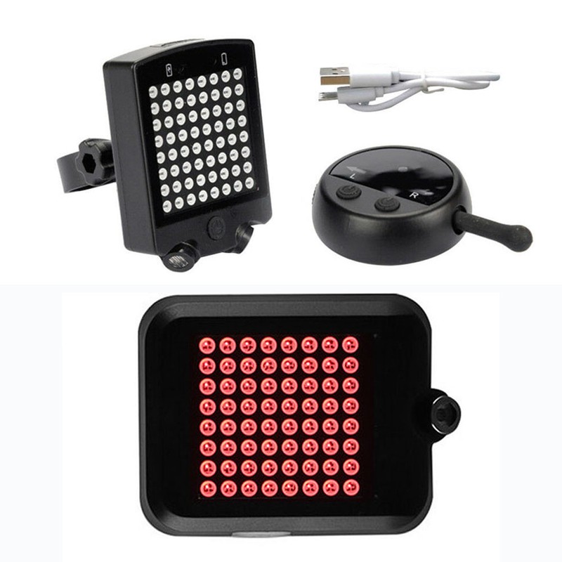 Bicycle Tail Laser Lamp Intelligent Sensing Turn Brake Warning USB