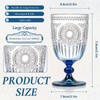 XUWAIDSGN Plastic Vintage Wine Glasses 13.5oz Reusable Embossed Goblet Glasses