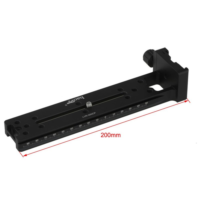 Haoge LVR-200CP Double Dovetail Plate 200mm Vertical Rail with 90