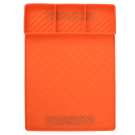 BBQ Grill Mats Magnetic Silicone Grill Baking Tray Resuable Prep Trays Griddle Pad Easy To Clean for Barbecue Grill Orange