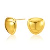 18K Gold Plated Stud Earrings, Twisted Knot Design, 1.5 cm Diameter