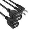 Eanetf USB to Aux Audio Adapter, 2PCS 3.5mm Male to