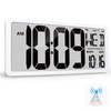 18.5" Extra Large Amotic Digital Wall Clock Battery Operated Atomic