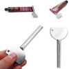 2Pcs Silver Stainless Steels Metal Tube Squeezer Keys Salon Toothpaste