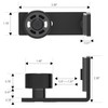 CCJH Sliding Barn Door Floor Guide Adjustable Wall Mounted Bottom