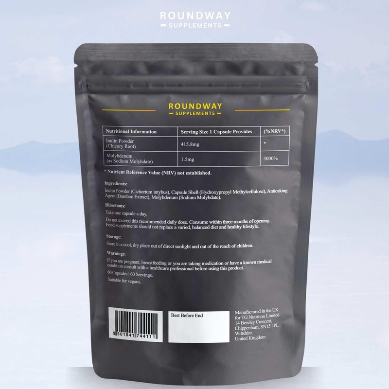 Molybdenum Mineral Capsules | 1500mcg High Strength Trace Minerals |