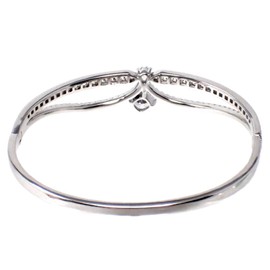 Inmaculada Romero IR Brazalete plata Ley 925m terminación rodio bandas centro detalle circonitas