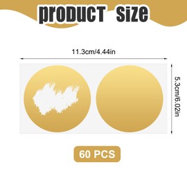 60 Pcs Scratch Off Sticker Gold Scratch Off Cards 2 inch Scratcher Sticker Lables for Making Surprise Reward Cards Lottery Tickets DIY Games Bridal Shower
