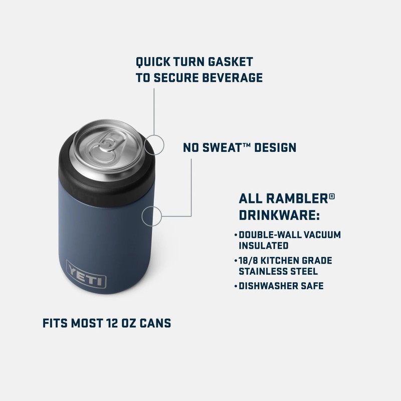 YETI Rambler Colster, Stainless Steel Can Insulator, Charcoal, 330 ml