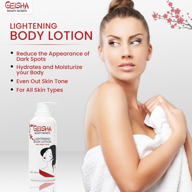 Geisha Kojic Acid Skin Brightening Body Lotion - 13.5 fl