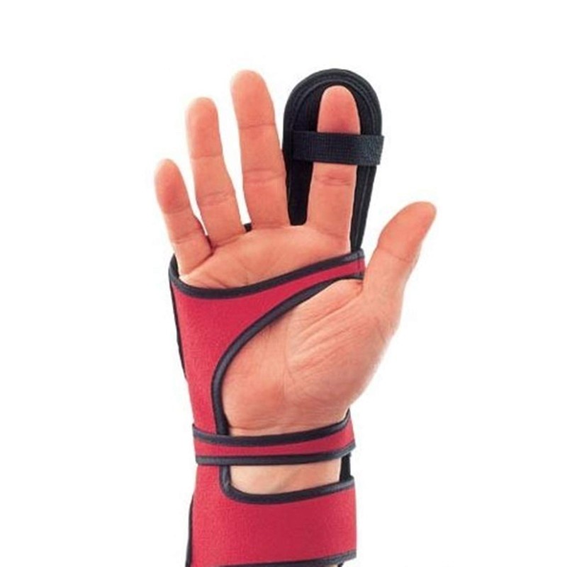ABS Finger Support Right Hand Bowling Wrist Tie Gloves (S,