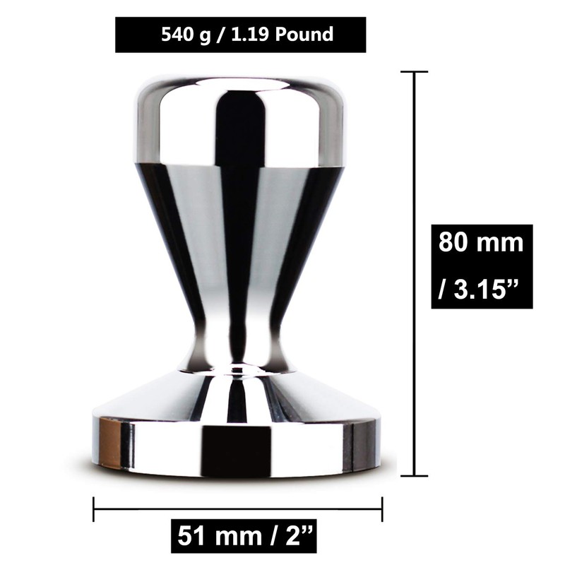 Coffee Tamper Press Chromed (51mm / 2")