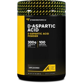 Ácido D-aspártico PrimaForce 300 gramos (100 porciones) sin sabor
