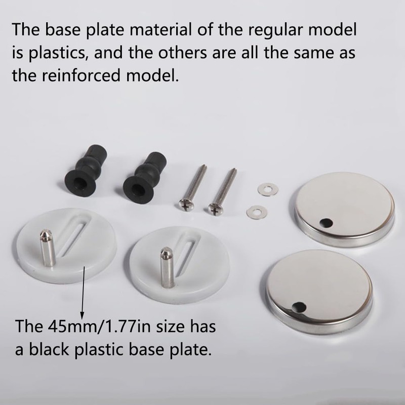Toilet Seat Hinge Fixings Top Fix Nuts Screws Quick Release
