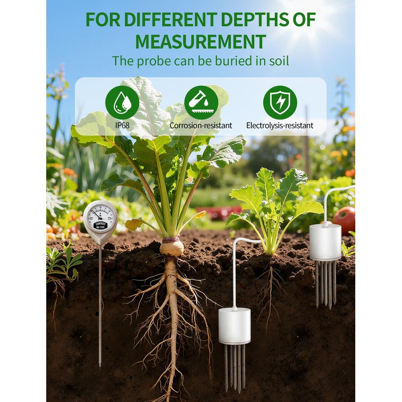 7 in 1 Soil Meter, Digital Soil Test Kit of