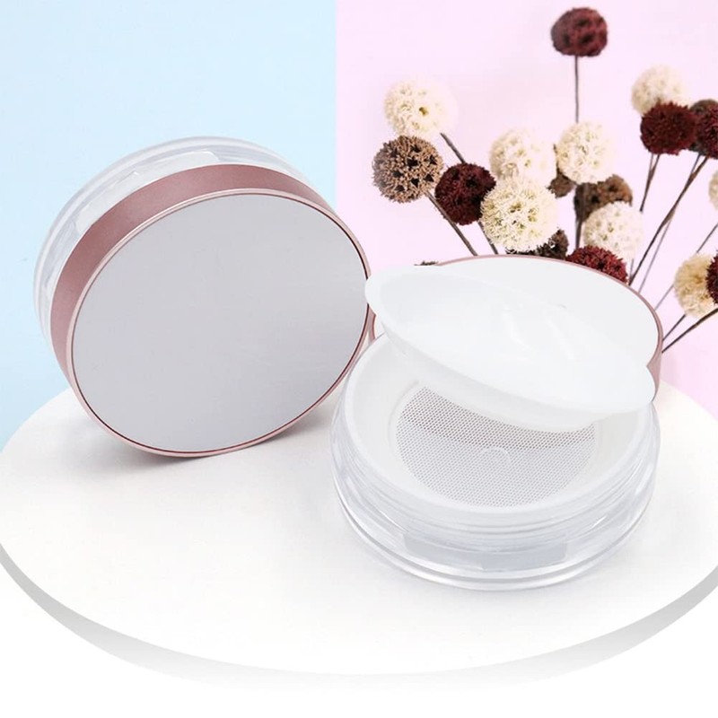 Sohynca 15g Clear Loose Powder Case, Makeup Puff Boxes, Travel