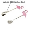 Maydahui 2PCS Flamingo Spoons 5.1 inch（13cm） Animal Spoon18/8（304）Stainless Steel Dessert