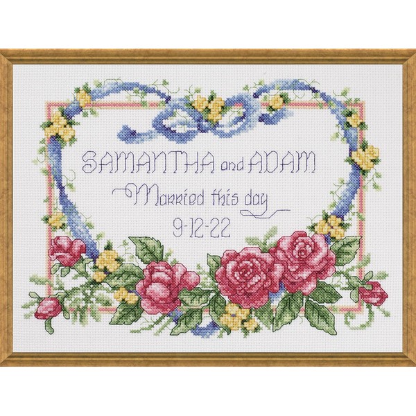 Janlynn 056-0193 Cross Stitch Kit, 8-Inch by 10-Inch, Married This