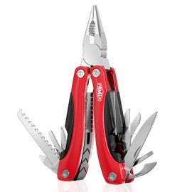 FAMEX 14006 Multitool Multifunctional Tool for Bicycle Camping Outdoor Gift with Portable Bag and Screw Bits Made of Chrome Vanadium Steel