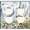 SnazzySwitch Decorative Outlet Cover Plate - Clothesline - Double Duplex