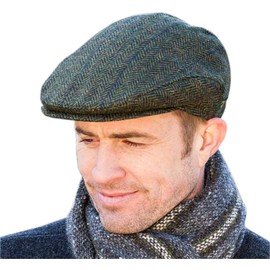 Mucros Weavers Men's Donegal Tweed Cap - Green, XX-Large