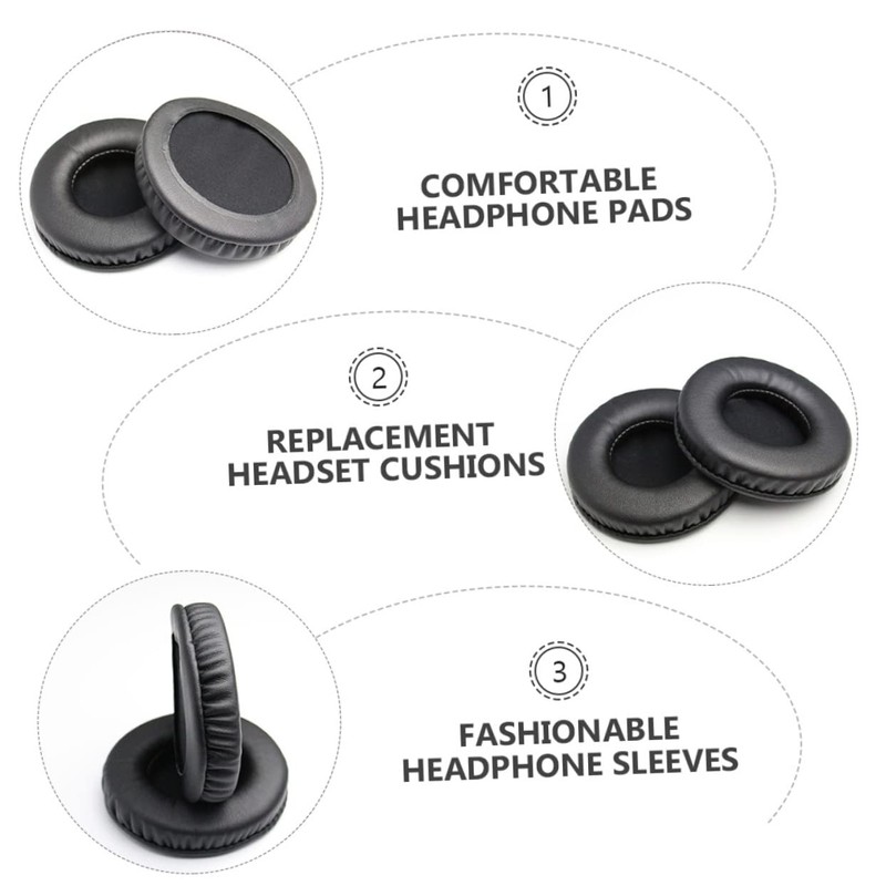 CAXUSD Quality Material Headphone Covers Comfortable Round Headphone Sleeves Earpads