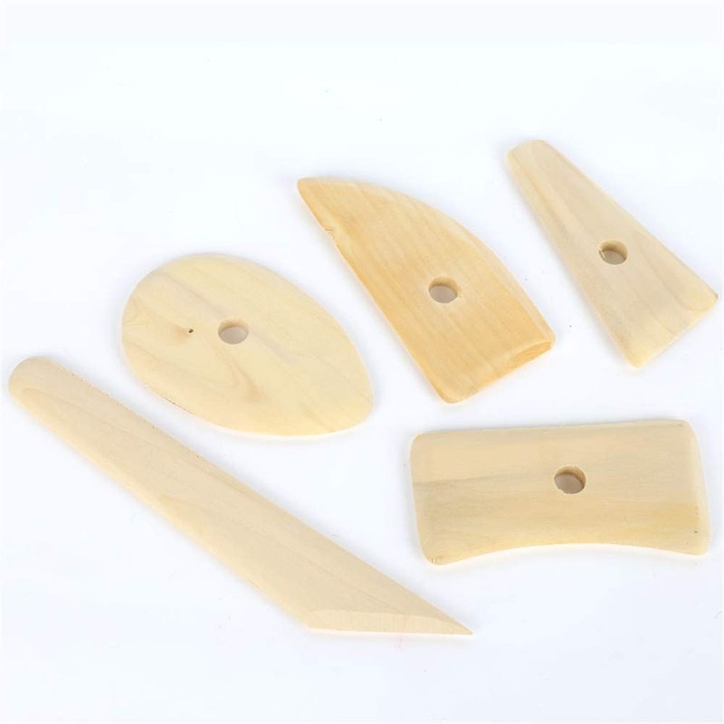 Kingsie Pottery Tools Soldering Iron Set of 5 Wooden Iron