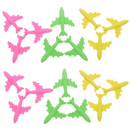 CAXUSD 18Pcs Airplane Shaped Erasers Kawaii Stationery for Students Fun Party Favors Supplies Easy to Carry for Classroom Rewards and Tabletop Decoration Random Color