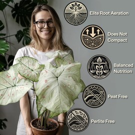 Craft Aroid Potting Mix- Elite Organic Alocasia, Philodendron, Monstera Soil Mix, Chunky, Well Draining Potting Soil for Indoor Plants, All Tropical Plants & Houseplants, Sustainable & Peat Free 1QT