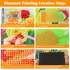 QENSPE 5D Diamond Painting Orange Cat Diamond Art Kits for