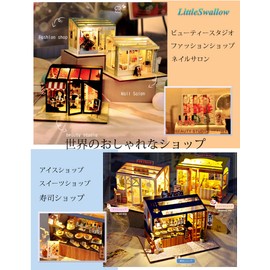 [Little Swallow] World's Fashionable Fashion Shop Miniature Dollhouse Model DIY Craft Kit Set (Ice Shop)
