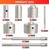 Concrete hole saw kit with SDS plus shank and MAX