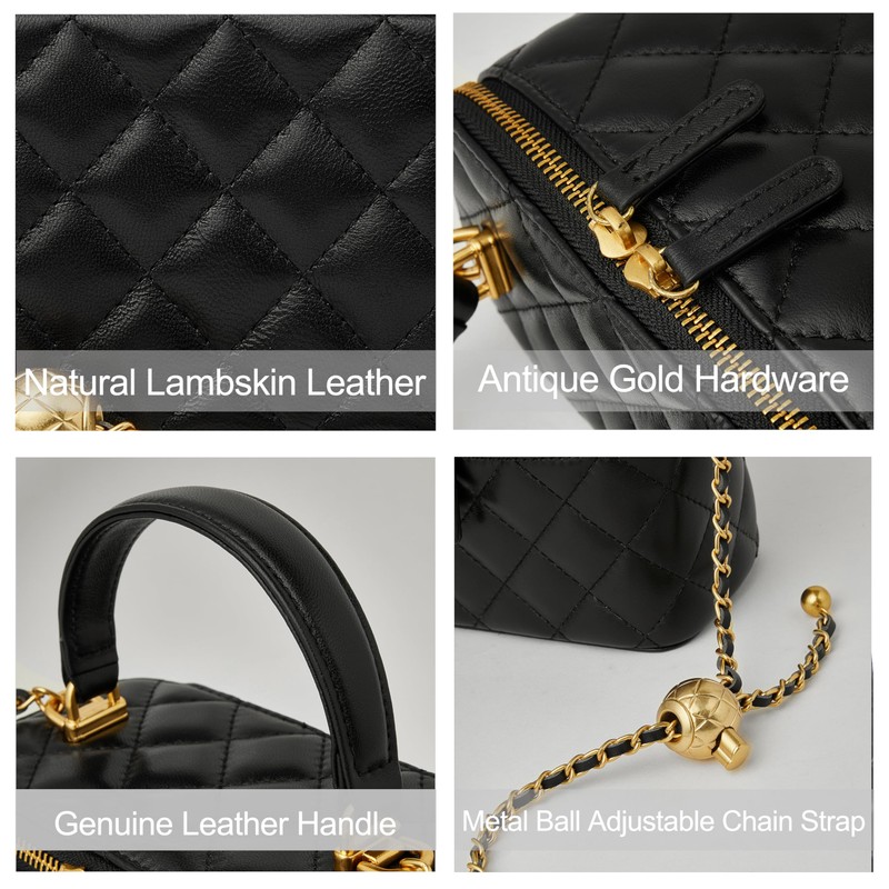 DORIS&JACKY Small Quilted Square Box Crossbody Purse For Women Designer