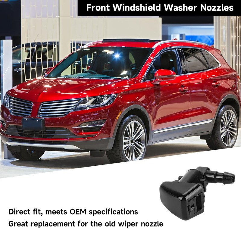 Front Windshield Washer Nozzles Kit 2 Meters Fluid Hose with