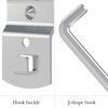 TOCCOOL 12 Pack 2.3 Inch Alloy Steel Pegboard Hooks, Double-Locking