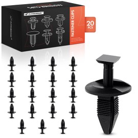 A-Premium 20PCS Nylon Front Bumper Stone Retainer Clip Push-Type Compatible with Ford Explorer 1991-2024, Ranger 1989-2024, Bronco 1989-2024 - for 6.3 mm x 6.3 mm Hole