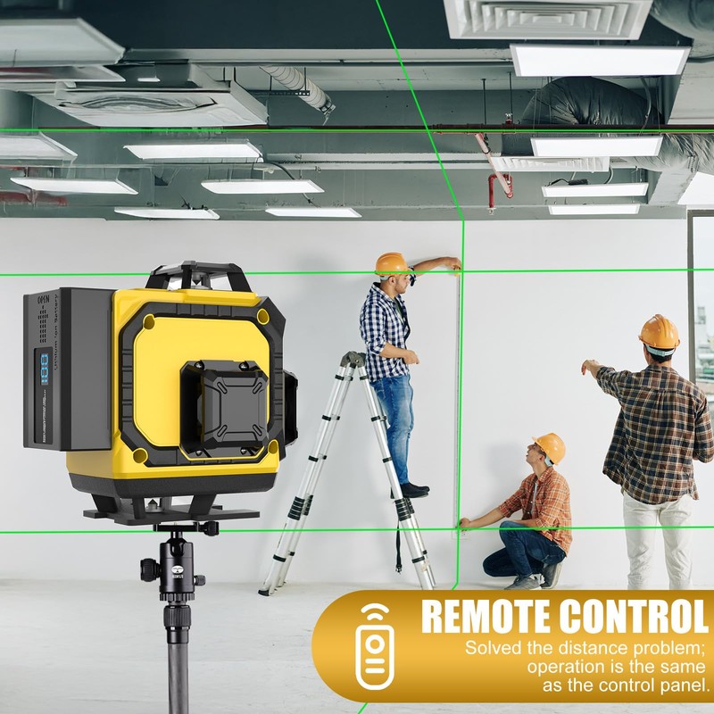 16 Laser Level with 1M Tripod, 4x360° Laser Line, Green