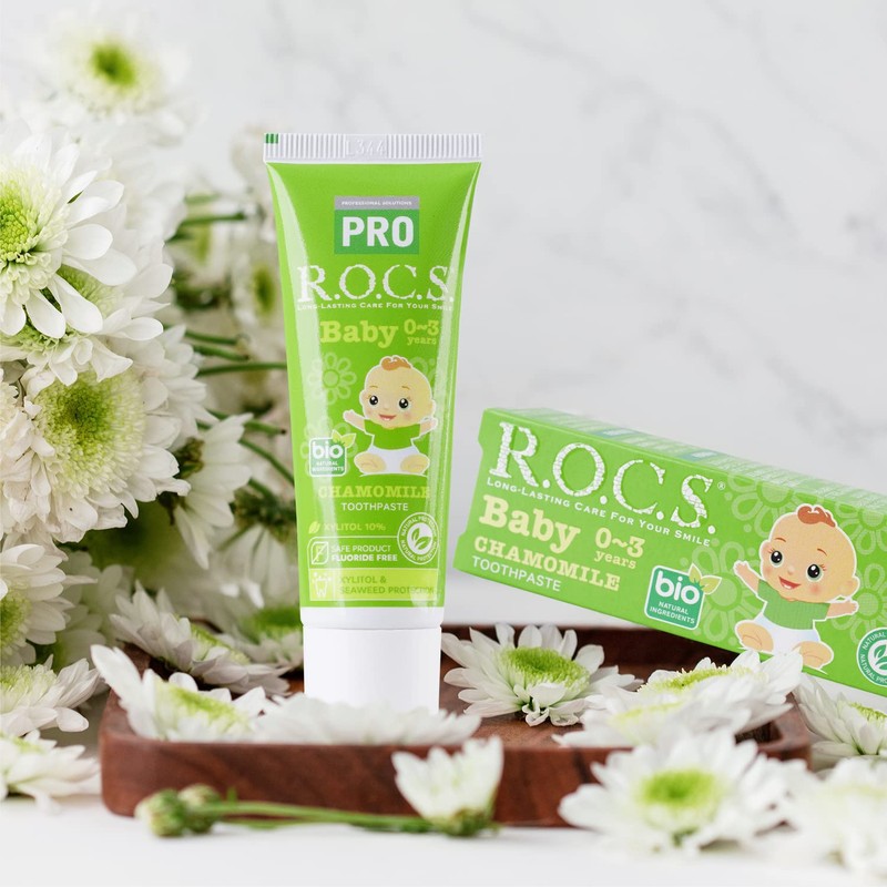 R.O.C.S. Rocks PRO Baby (0-3 years old), Chamomile Flavor, 100%