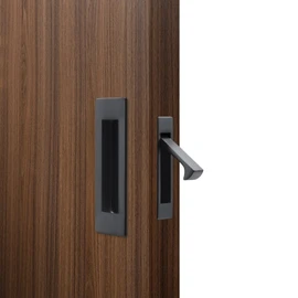 Dontay Pocket Door Handles,Recessed Pull,No Lock Flush Hardware,Grey,4.72'' | 304 Stainless Steel,Heavy Duty Finger Edge Pulls,Fits 1-3/8" Thick Sliding Doors for Bath&Bedroom,Dummy Locks,Hidden Screws